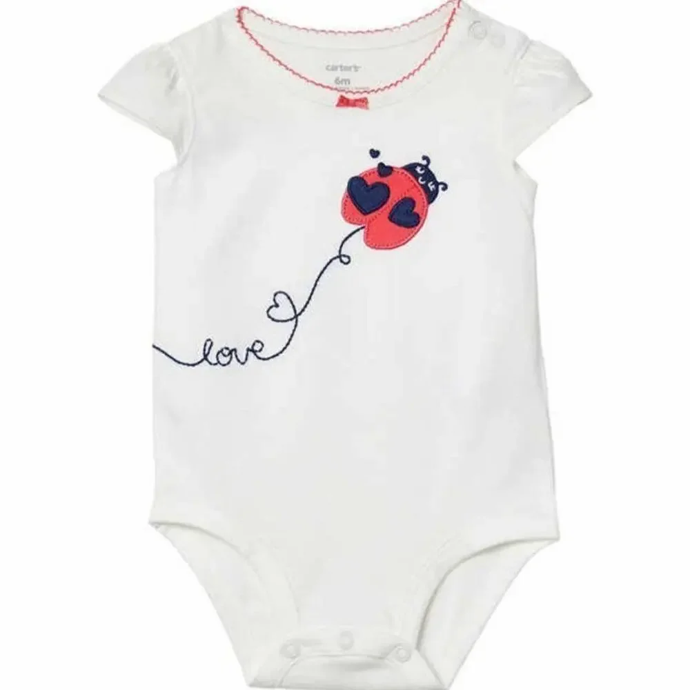 Carters Baby Girls Ladybug 4 Piece Outfit Set Size 6 Months Cotton NEW
